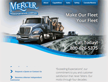 Tablet Screenshot of mercer-trans.com
